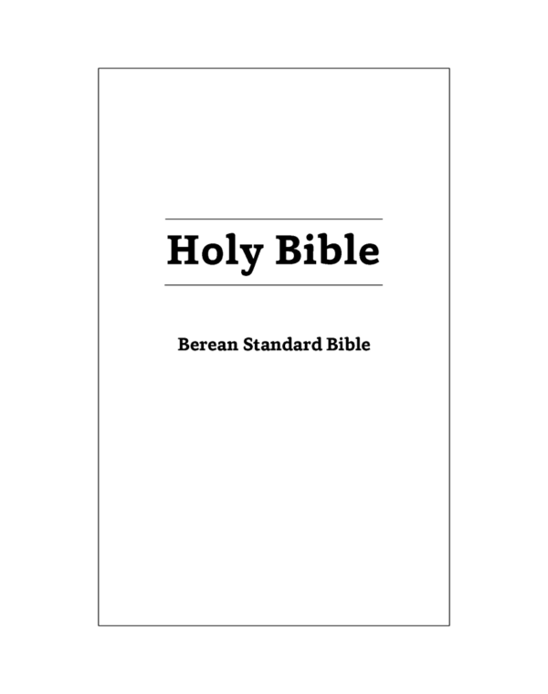 Berean Standard Bible - Book Block